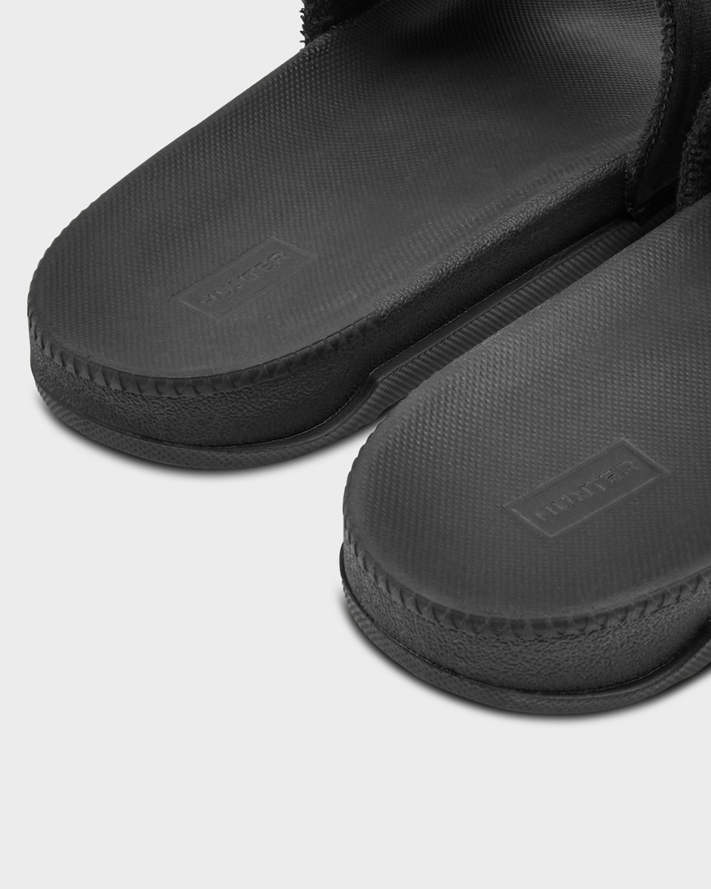 Mens Slides - Hunter Original Adjustable (06IJLQTCF) - Black